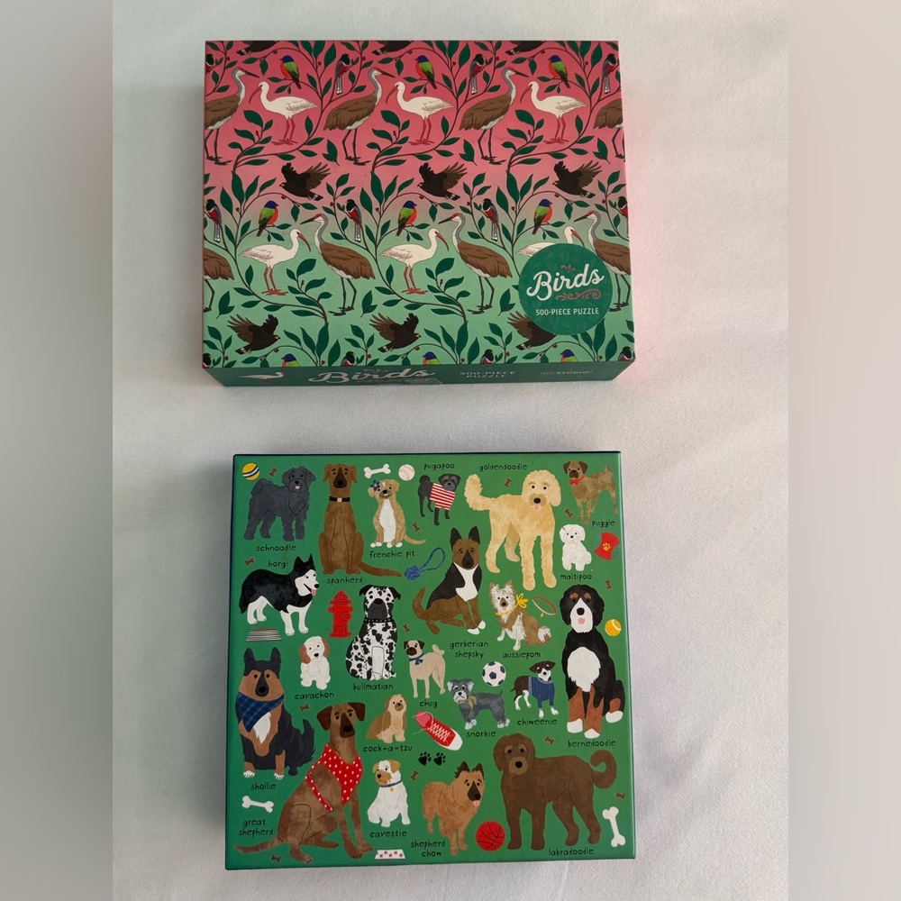 2 beautiful animal puzzles each 500 pieces. EUC.